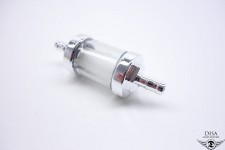 6 mm Benzinfilter Chrom Universal für Piaggio Yamaha Peugeot Honda Suzuki 