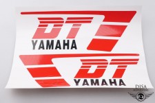 Aufkleber Sticker Dekor Tankaufkleber Rot Weiss für Yamaha DT50 DT 50 MX  