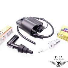 CDI Zündeinheit NGK Zündkerze + NGK Zündkerzenstecker für Piaggio Sfera NSL 50 