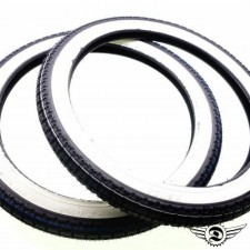 2x Weißwand Reifen SET 2,25 x 19 Zoll Weisswandreifen Satz für Moped Mokick 