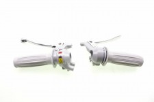 3 Gang Schaltgriff + Gasgriff Set grau passend für, Hercules Kreidler Zündapp Puch KTM 