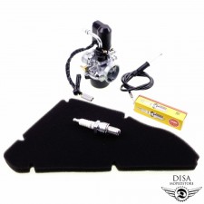 17,5MM Vergaser + Luftfilter + Zündkerze für Piaggio NRG MC2 MC3 