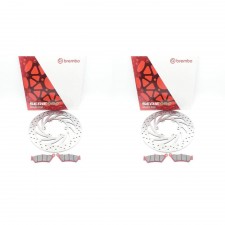 2x Brembo Bremsscheiben + Sinter Bremsbeläge Bremse vorne für BMW F 800 GS  68B407G5, 07BB03SA 