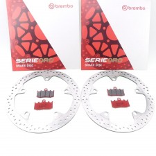 2x Brembo Bremsscheiben Bremse vorne + Sinter Bremsbeläge 68B407D7 07BB26SA 