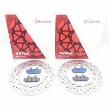 2x Brembo Oro Bremsscheiben + Bremsbeläge vorne für Honda CB 450 S PC17 07HO3509, 68B407A5 
