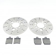 2x Bremsscheibe 190mm + 2x Bremsbeläge Vorne + Hinten für Yamaha Aerox MBK Nitro 