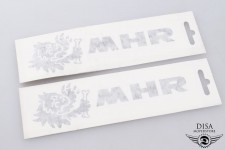 2 x Malossi MHR Aufkleber Schwarz Sticker Schriftzug für Yamaha Peugeot Aprilia 