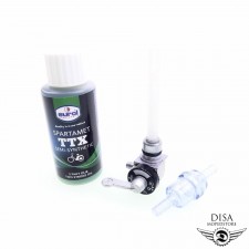 Benzinhahn + Benzinfilter + 50ml Öl  für Hercules Saxonette Spartamet 