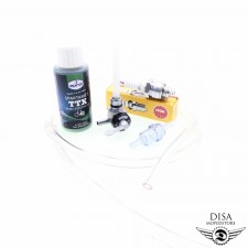 Benzinhahn + Filter + Schlauch + Öl + Zündkerze für Saxonette Spartamet 