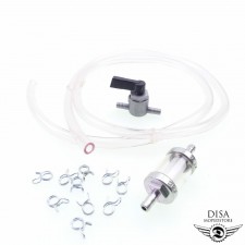 Benzinhahn 6mm Zwischenhahn 2 Anschlüsse Benzinfilter Benzinschlauch für Mofa 