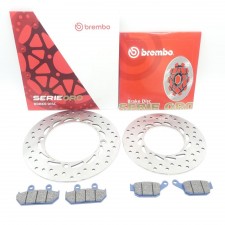 Brembo Bremsscheiben + Bremsbeläge vorne + hinten für Honda NX 650 RD02 07HO3509, 07HO2711, 68B407A5, 68B40748 
