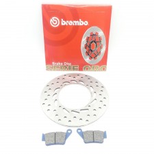Brembo Oro Bremsscheibe + Brembo Bremsbeläge hinten für Honda NX 650 Dominator 07BB02TT, 68B40748 