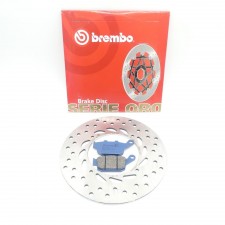 Brembo Oro Bremsscheibe + Bremsbeläge hinten für Honda FMX NX 650 RD02 RD08 07HO2711, 68B40748 