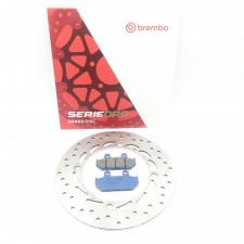 Brembo Oro Bremsscheibe + Bremsbeläge vorne für Honda NX 650 Dominator RD08 07HO3509, 68B407A5 