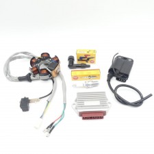 Lichtmaschine + CDI + Zündkerze + Stecker + Regler für Piaggio Sfera NSL 50 