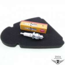 Luftfilter + Zündkerze NGK für Suzuki Katana AY50 AC LC AY 50 W WR R50 
