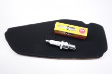Luftfilter Matte Einsatz NGK B9ES Zündkerze Set für Piaggio Sfera NSL 50 