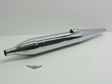 Auspuff 32mm Zigarrenauspuff mit Halterung chrom für Kreidler Florett 