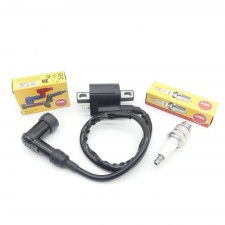 Zündpule + Zündkerze + Zündkerzenstecker für Yamaha Aerox und MBK Nitro 