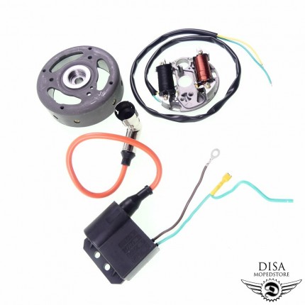 Lichtmaschine 6V 17W Für Zündapp 278 Motoren (GTS/CS 50/25) – Bosch-Typ, Rechtsdrehend – Komplett Mit Spulen, Unterbrecher & Kondensator – 90mm Grundplatte Lichtmaschine 6V 17W Für Zündapp 278 Motoren (GTS/CS 50/25) – Bosch-Typ, Rechtsdrehend – Komplett Mit Spulen, Unterbrecher & Kondensator – 90mm Grundplatte